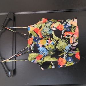 Topshop tropical cropped tank
